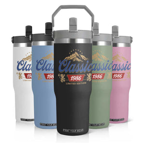 40th Birthday Beer Classic 1986 Limited Edition Flip Straw Tumbler Funny Gifts for 40 Year Olds