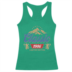 40th Birthday Beer Classic 1986 Limited Edition Racerback Tank Top Funny Gifts for 40 Year Olds
