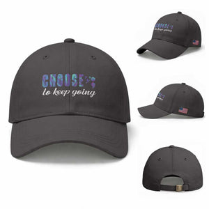 Suicide Prevention Awareness Baseball Cap Choose To Keep Going Semicolon Birds