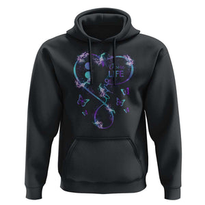 Suicide Prevention Awareness Hoodie Choose Life Love Heart Semicolon Butterfly TS11 Black Print Your Wear