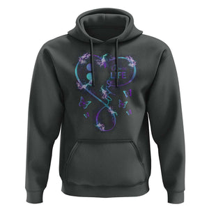 Suicide Prevention Awareness Hoodie Choose Life Love Heart Semicolon Butterfly TS11 Dark Heather Print Your Wear