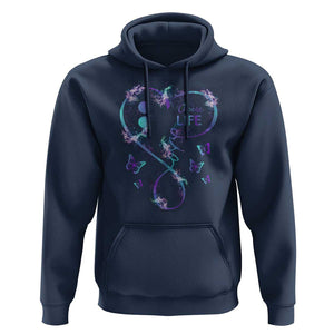 Suicide Prevention Awareness Hoodie Choose Life Love Heart Semicolon Butterfly TS11 Navy Print Your Wear