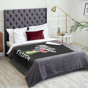 Funny Relax Gringo I Am Legal Throw Blanket Puerto Rico Flag Coqui Frog TS11 Print Your Wear