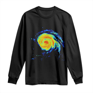 Hurricane Erin Long Sleeve Shirt Meteorologist Weather Radar Storm Chasing TS11 Black Print Your Wear