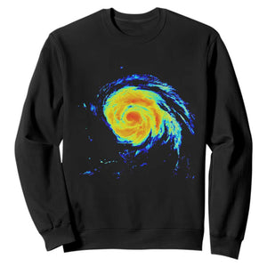 Hurricane Erin Sweatshirt Meteorologist Weather Radar Storm Chasing TS11 Black Print Your Wear