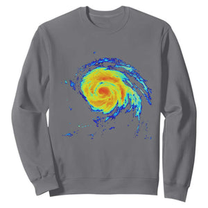 Hurricane Erin Sweatshirt Meteorologist Weather Radar Storm Chasing TS11 Charcoal Print Your Wear