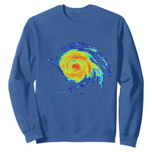 Hurricane Erin Sweatshirt Meteorologist Weather Radar Storm Chasing TS11 Royal Blue Print Your Wear