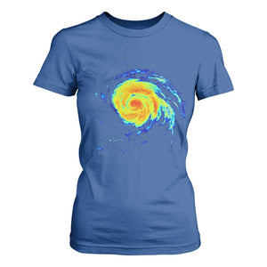 Hurricane Erin T Shirt For Women Meteorologist Weather Radar Storm Chasing TS11 Royal Blue Print Your Wear
