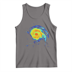 Hurricane Erin Tank Top Meteorologist Weather Radar Storm Chasing TS11 Deep Heather Print Your Wear