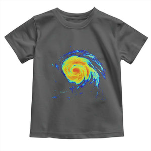 Hurricane Erin Toddler T Shirt Meteorologist Weather Radar Storm Chasing TS11 Dark Heather Print Your Wear