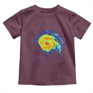 Hurricane Erin Toddler T Shirt Meteorologist Weather Radar Storm Chasing TS11 Maroon Print Your Wear