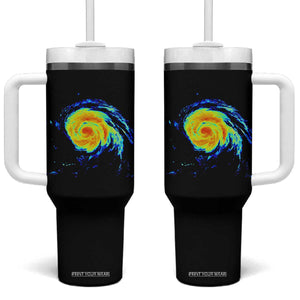Hurricane Erin Tumbler With Handle Meteorologist Weather Radar Storm Chasing TS11 One Size: 40 oz Black Print Your Wear