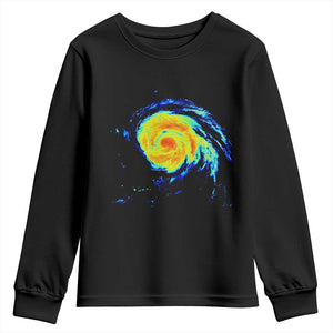 Hurricane Erin Youth Sweatshirt Meteorologist Weather Radar Storm Chasing TS11 Black Print Your Wear