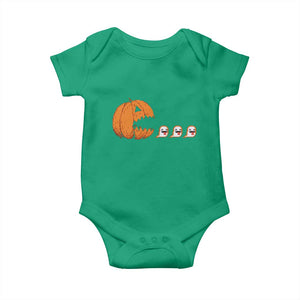 Funny Halloween Gamer Video Gaming Pumpkin Ghost Baby Onesie TS11 Irish Green Print Your Wear