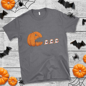 Funny Halloween Gamer Video Gaming Pumpkin Ghost T Shirt TS11 Charcoal Print Your Wear