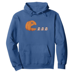 Funny Halloween Gamer Video Gaming Pumpkin Ghost Hoodie TS11 Royal Blue Print Your Wear