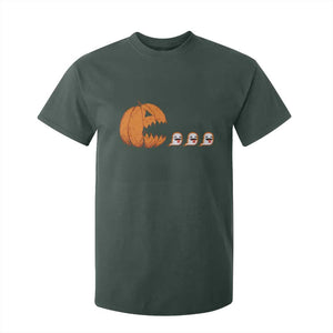 Funny Halloween Gamer Video Gaming Pumpkin Ghost T Shirt For Kid TS11 Dark Forest Green Print Your Wear