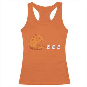Funny Halloween Gamer Video Gaming Pumpkin Ghost Racerback Tank Top TS11 Orange Print Your Wear