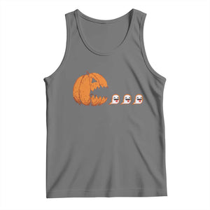 Funny Halloween Gamer Video Gaming Pumpkin Ghost Tank Top TS11 Black Heather Print Your Wear