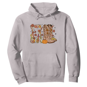Cowboy Fall Season Thanksgiving Western Boots Pumpkin Hoodie TS11 Ice Gray Print Your Wear