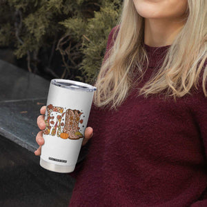 Cowboy Fall Season Thanksgiving Western Boots Pumpkin Tumbler Cup TS11 Print Your Wear