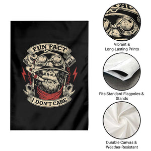 Fun Fact I Dont Care Garden Flag Funny Smoking Gorilla Sarcastic TS11 Print Your Wear