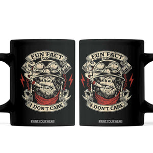 Fun Fact I Dont Care Coffee Mug Funny Smoking Gorilla Sarcastic TS11 Black Print Your Wear