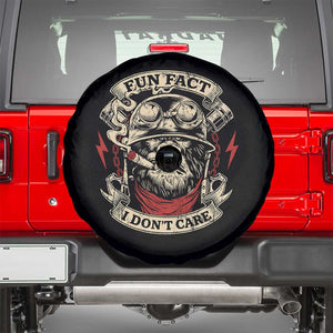 Fun Fact I Dont Care Spare Tire Cover Funny Smoking Gorilla Sarcastic TS11 Black Print Your Wear
