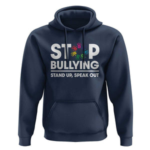 Unity Day Hoodie Stop Bullying Stand Up Speak Out Hand Prints Anti Bullying Awareness TS11 Navy Print Your Wear