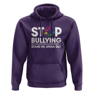 Unity Day Hoodie Stop Bullying Stand Up Speak Out Hand Prints Anti Bullying Awareness TS11 Purple Print Your Wear