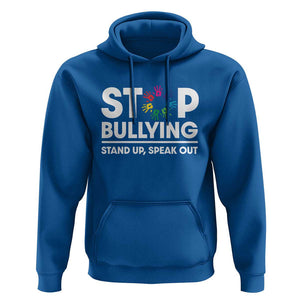 Unity Day Hoodie Stop Bullying Stand Up Speak Out Hand Prints Anti Bullying Awareness TS11 Royal Blue Print Your Wear