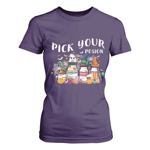 Halloween Nurse T Shirt For Women Pick Your Poison Pharmacy Witches TS11 Purple Print Your Wear