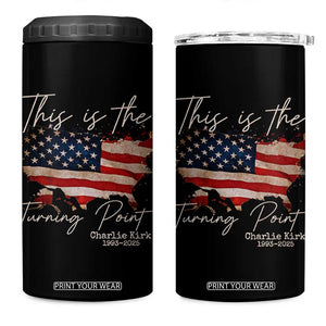 This Is The Turning Point 4 in 1 Can Cooler Tumbler Patriotic American Map Vintage USA Flag TS11 One Size: 16 oz Black Print Your Wear