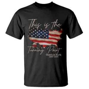 This Is The Turning Point T Shirt Patriotic American Map Vintage USA Flag TS11 Black Print Your Wear