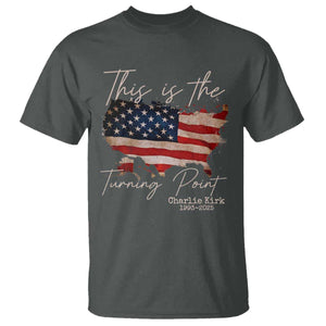 This Is The Turning Point T Shirt Patriotic American Map Vintage USA Flag TS11 Dark Heather Print Your Wear
