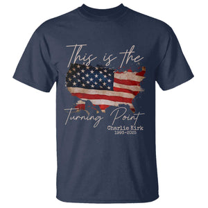 This Is The Turning Point T Shirt Patriotic American Map Vintage USA Flag TS11 Navy Print Your Wear