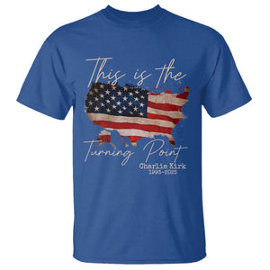 This Is The Turning Point T Shirt Patriotic American Map Vintage USA Flag TS11 Royal Blue Print Your Wear