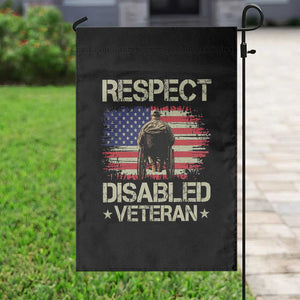 Respect Disabled Veteran Garden Flag Military Soldier Vintage American Flag TS11 Print Your Wear