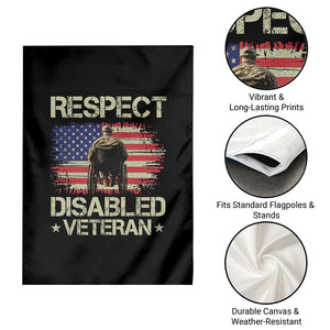 Respect Disabled Veteran Garden Flag Military Soldier Vintage American Flag TS11 Print Your Wear