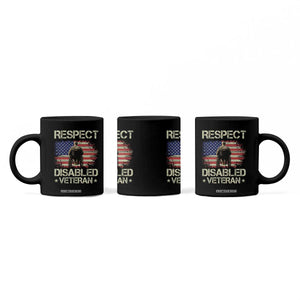 Respect Disabled Veteran Coffee Mug Military Soldier Vintage American Flag TS11 Print Your Wear