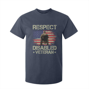 Respect Disabled Veteran T Shirt For Kid Military Soldier Vintage American Flag TS11 Navy Print Your Wear