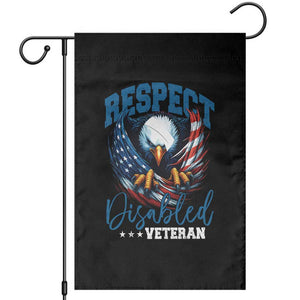 Respect Disabled Veteran Garden Flag Military Soldier American Flag Bald Eagle TS11 Black Print Your Wear