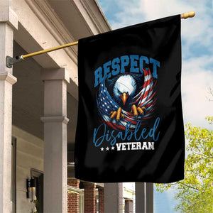 Respect Disabled Veteran Garden Flag Military Soldier American Flag Bald Eagle TS11 Print Your Wear