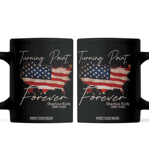 Turning Point Forever Coffee Mug Patriotic American Map Vintage USA Flag TS11 Black Print Your Wear