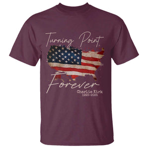 Turning Point Forever T Shirt Patriotic American Map Vintage USA Flag TS11 Maroon Print Your Wear