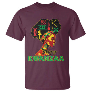 Happy Kwanzaa T Shirt Nguzo Saba Symbols The 7 Principles Of Kwanzaa TS11 Maroon Print Your Wear