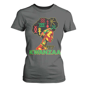 Happy Kwanzaa T Shirt For Women Nguzo Saba Symbols The 7 Principles Of Kwanzaa TS11 Dark Heather Print Your Wear