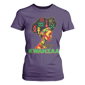 Happy Kwanzaa T Shirt For Women Nguzo Saba Symbols The 7 Principles Of Kwanzaa TS11 Purple Print Your Wear
