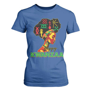 Happy Kwanzaa T Shirt For Women Nguzo Saba Symbols The 7 Principles Of Kwanzaa TS11 Royal Blue Print Your Wear