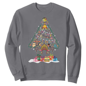 Funny Native American Christmas Tree Medicine Wheel Sweatshirt TS11 Charcoal Print Your Wear